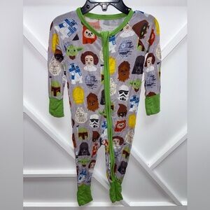 Little Sleepies Star Wars Character Pajamas - Green and Gray